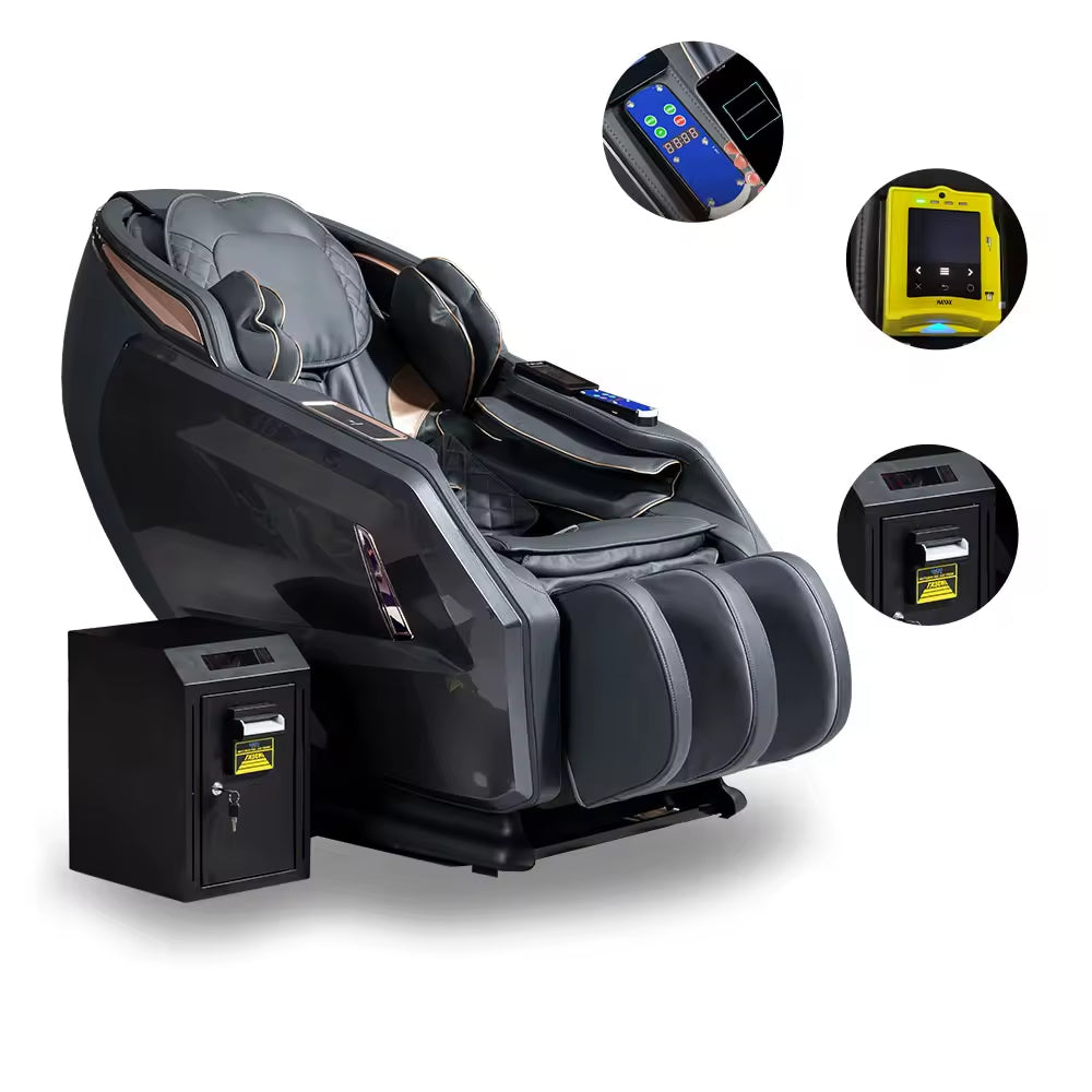 LT15 Luxury Electric Commercial High-End Zero Gravity Full Body Massage Chair Coin/Bill/Dollar Paper Money Operated Chair