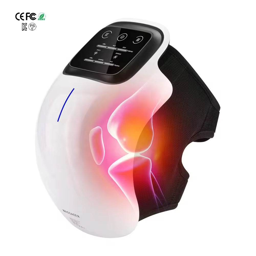 1101 Arthritis Pain Relief Joint Massage Machine Smart Infrared Physiotherapy Hot Compress Vibration Knee Massager With Heat