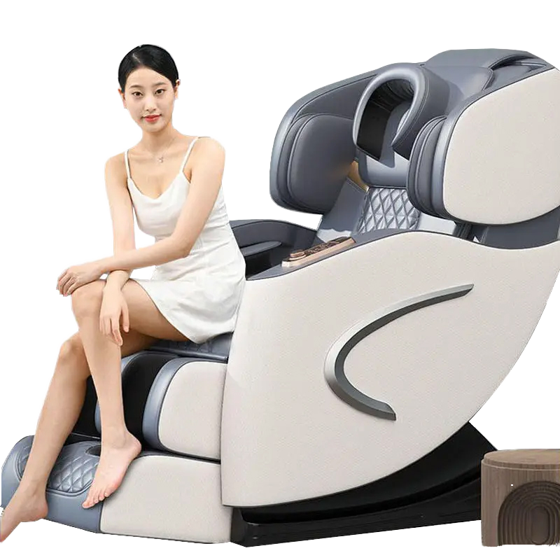 Q1 Luxury 5D Zero Gravity Full Body Shiatsu Massage Chair Recliner 9D Leather Cover Modern Style with Foldable Feature Black