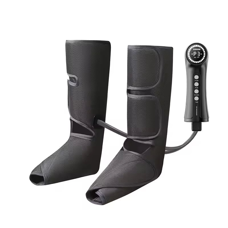 CL-705-2 Electric Air Compression Leg Foot Massager with Calf Heat for Better Circulation & Pain Relief Knee Massager Massage Product