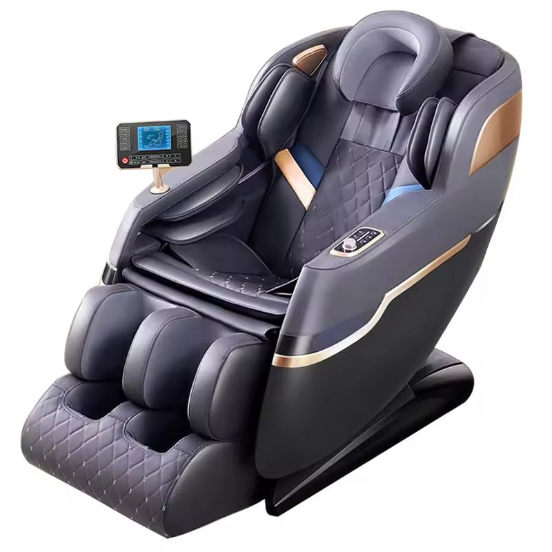 R8 Modern 3D Full Body Leather Massage Chair 8 Roller Technology Smart Therapy Vibrating Seat Neck Foot Gravity Air Pressure