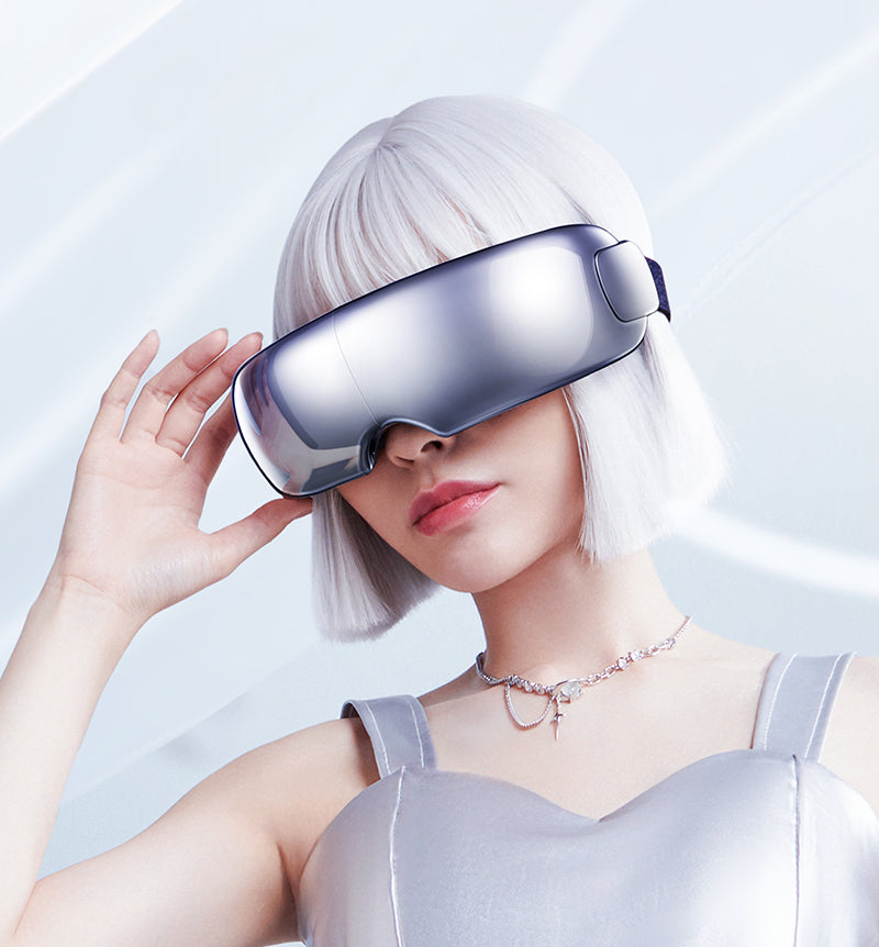 RP-i50 Advanced Portable 3D Smart Eye Massager Hot Compress Home Relief for Fatigue Kneading Points Mirror Targeted Compression