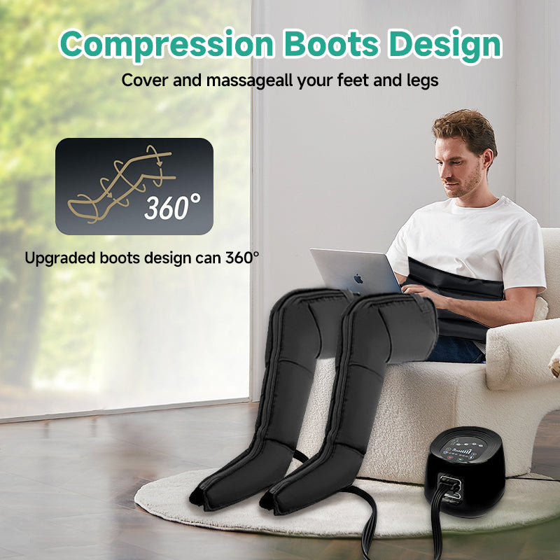 A25 Athlete Relief Compression Leg Massager Air Compression Technology Recovery Boots for Muscle Soreness and Pain