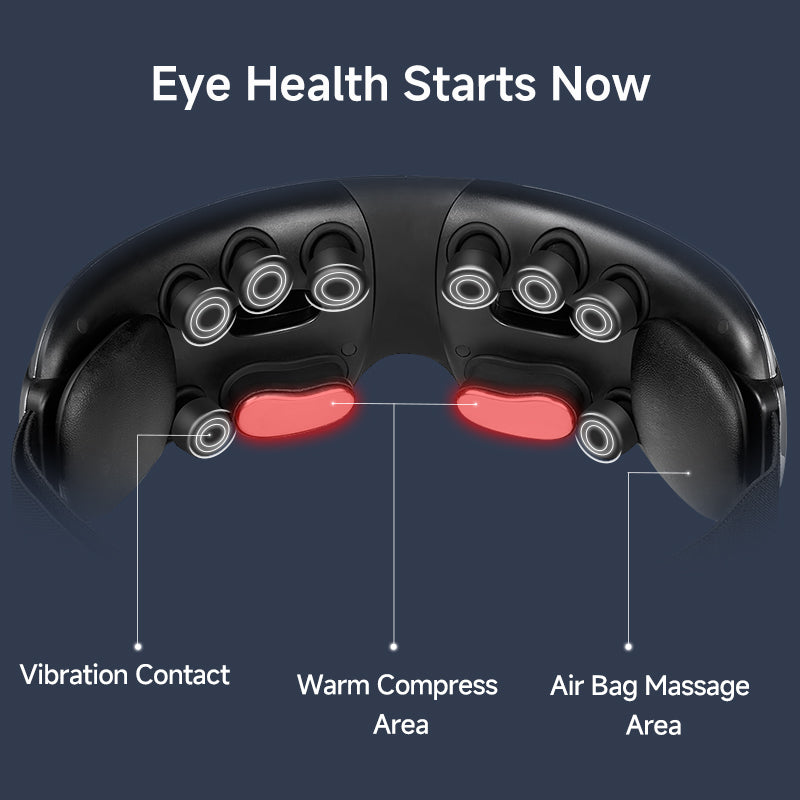 Professional Eye Care Massage Instrument Foldable Electric Smart Eye Massager With Heat Compression