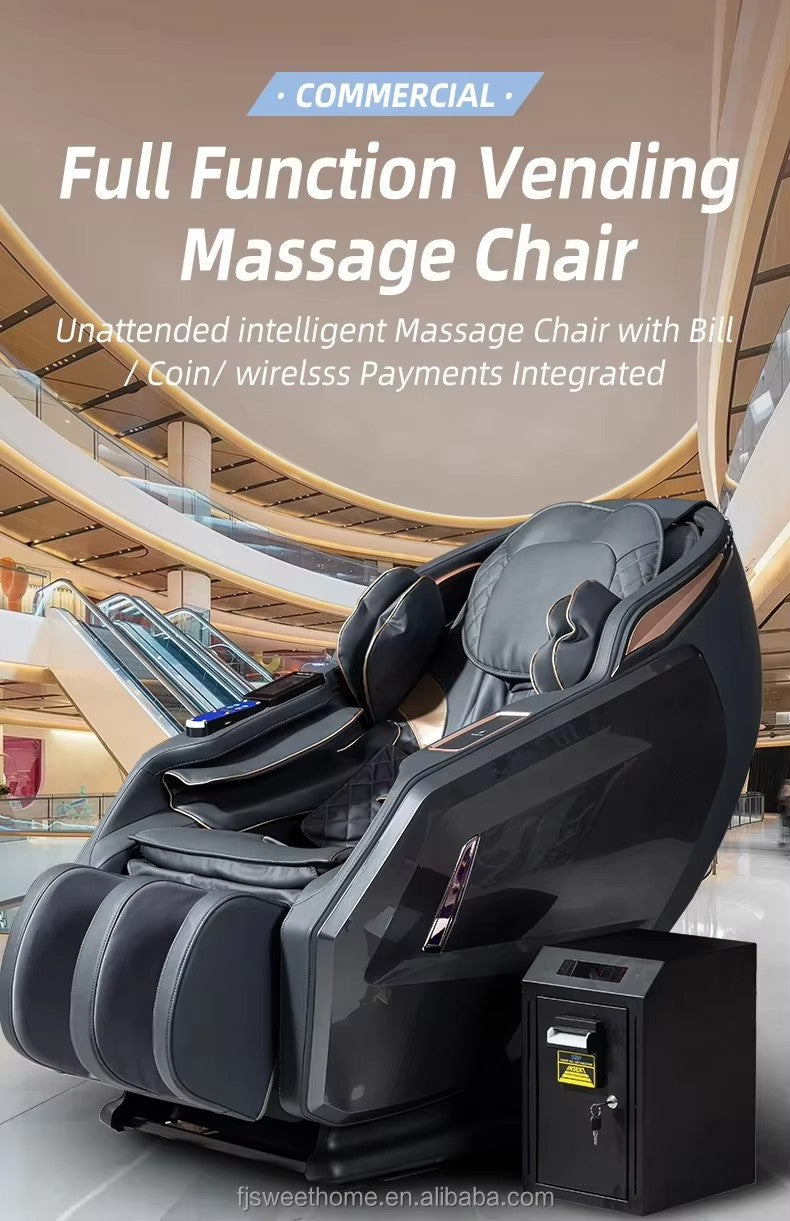 LT15 Luxury Electric Commercial High-End Zero Gravity Full Body Massage Chair Coin/Bill/Dollar Paper Money Operated Chair