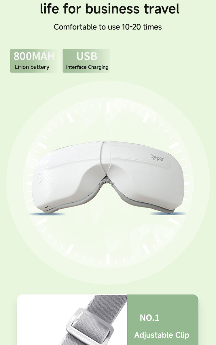 RP-i30 High Quality Rechargeable Foldable Eye Massager Smart Health Care Product with Heat Compression Comfortable Eye Relaxation