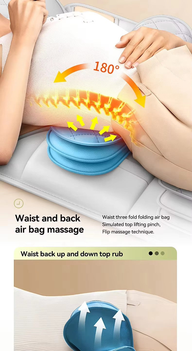 U6 Best-Selling Heated Electric Airbag Infrared Back Massage Mattress New Products Whole Body Vibration for Neck Made Leather