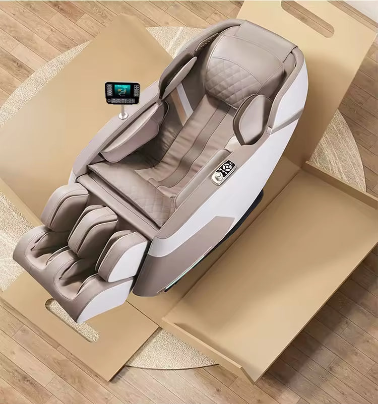 T6 Full Body 4D Zero Gravity Multifunctional Massage Chair Adjustable Stretch Portable Features for Whole Body Hand Waist Foot