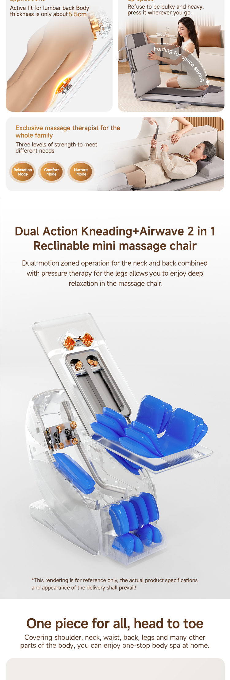 RP-O5 Design Electric Massage Bed SL Track + Air + Neck Roller for Body Wholesale From Supplier