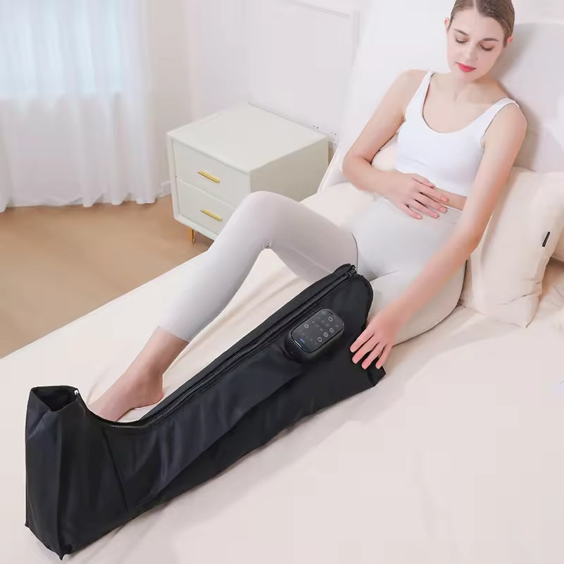 A102 Portable Wireless Air Compression Leg Massager 5 Chamber Design for Pain Relief and Muscle Recovery