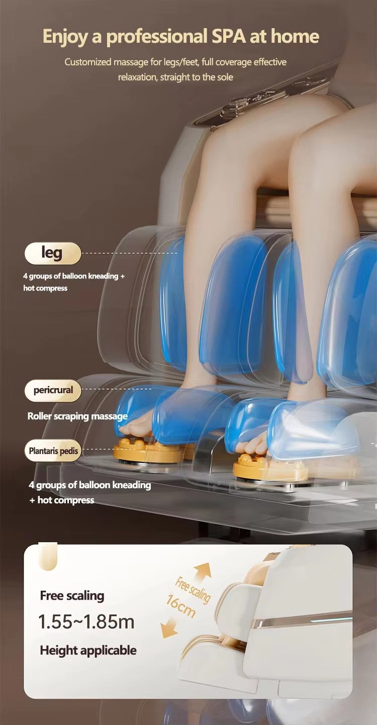 T2 Best Quality Full Body Zero Gravity Electric Automatic Massage Chair Shiatsu Manufacturer's Design with Back Facial Features