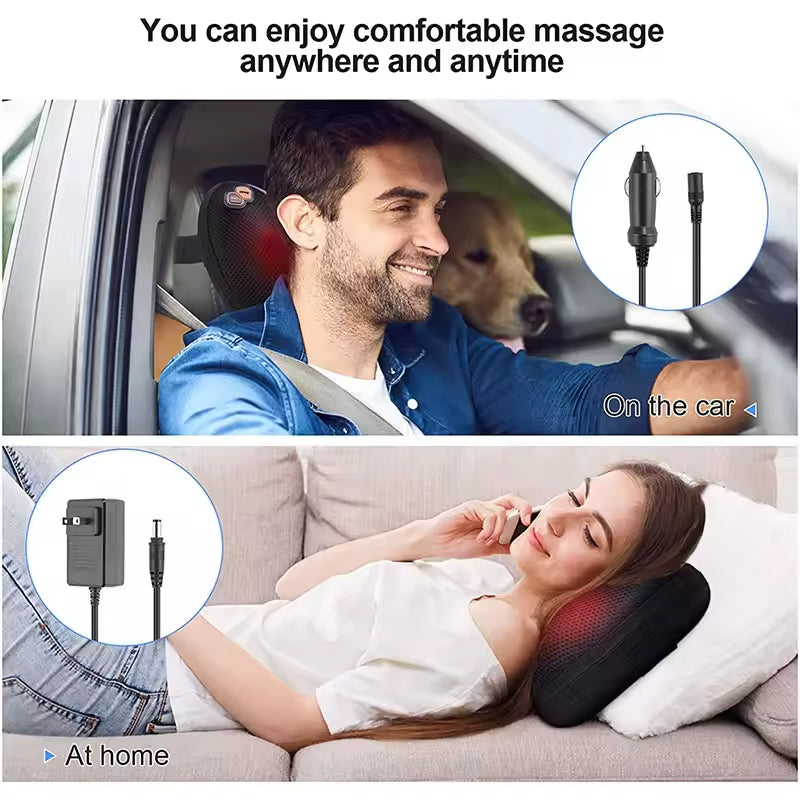 CL-016 High Quality Rechargeable Deep Shiatsu Hot Compress Kneading Body Pillow for Neck Waist Muscle Pain Relief