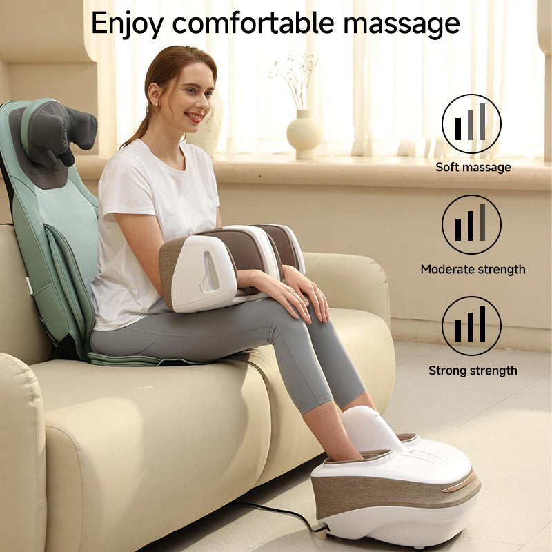 3900 Feet Therapy with Heat Vibrating Shiatsu Calf Foot Massager Machine Increases Blood Flow Electric Foot Massager