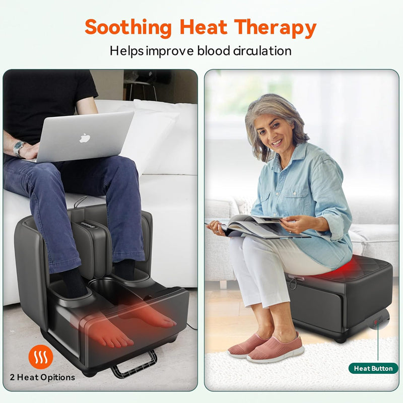 CL-5001 Electric Foot Massager with Rolling & Air Pressing Design Kneading & Heating Chair Feature for Leg Application