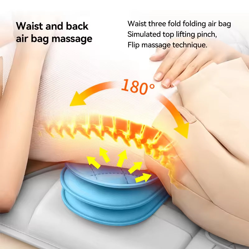 U6 Best-Selling Heated Electric Airbag Infrared Back Massage Mattress New Products Whole Body Vibration for Neck Made Leather