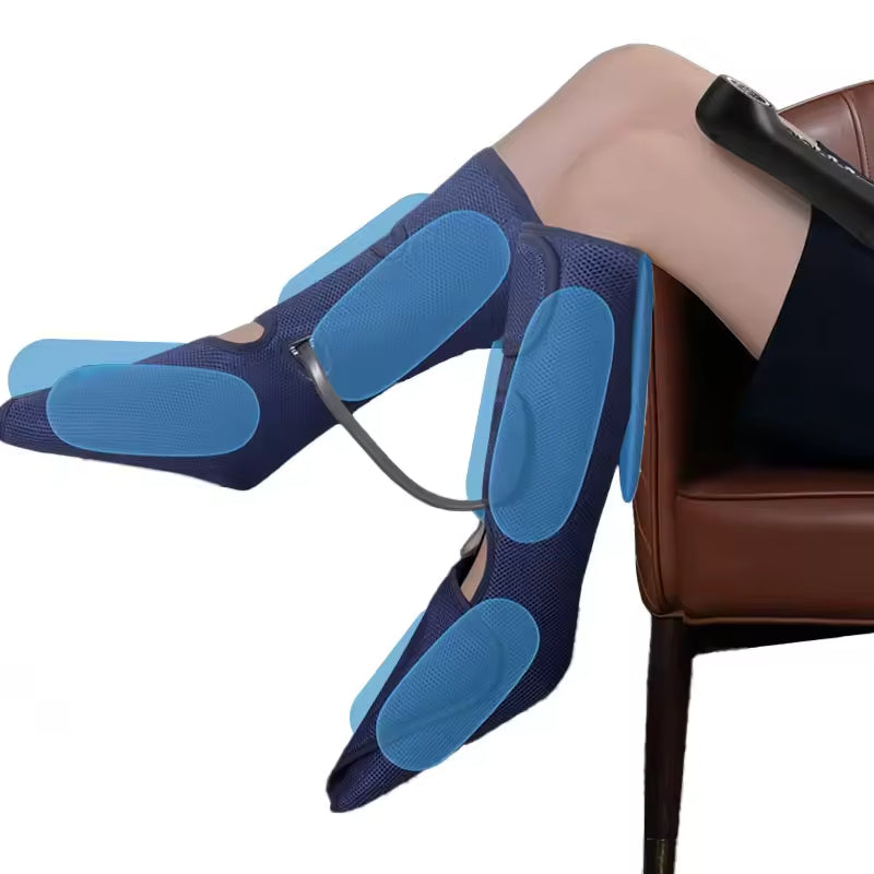 CL-705-2 Electric Air Compression Leg Foot Massager with Calf Heat for Better Circulation & Pain Relief Knee Massager Massage Product