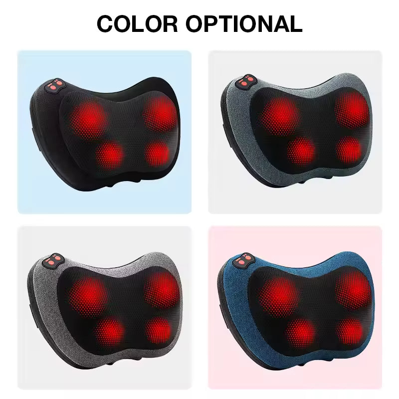 CL-016 High Quality Rechargeable Deep Shiatsu Hot Compress Kneading Body Pillow for Neck Waist Muscle Pain Relief