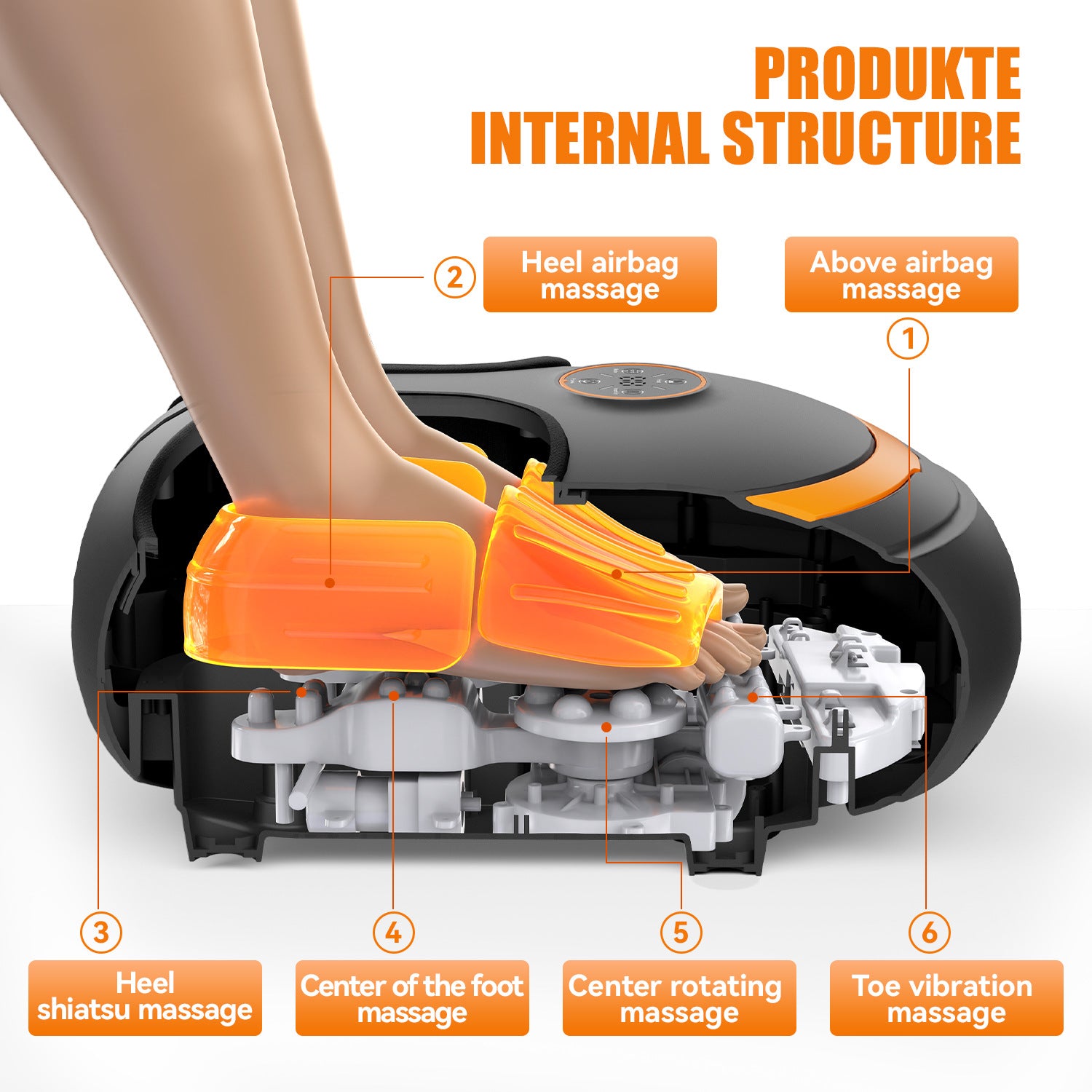 CL-512 Comfortable Full Wrap Electric Foot Massager with Infrared Heating & Vibrating Air Compression Kneading Leg Relief Features
