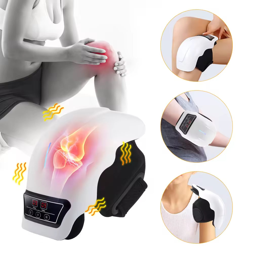 HX01 Smart Infrared Physiotherapy Knee Massager Arthritis Pain Relief Joint Massage Machine with Hot Compress Vibration Heat Feature