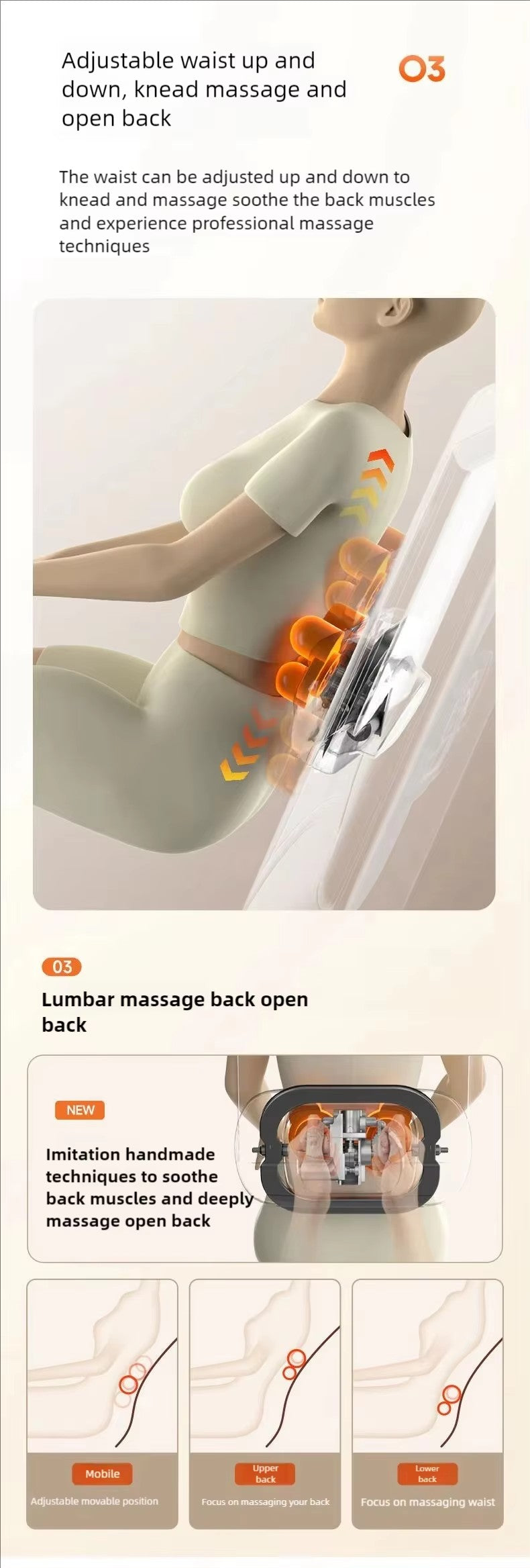 U3 Rolling Shiatsu Massage Cushion Kneading Back Body Mattress Vibrator Seat Cushions Pain Relief Back Massage Machine